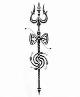 Trishul Shiva Dotwork Mahadev Hindu Tamil Aum Trident sketch template