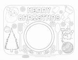 Placemat Placemats Coloriage Utensils Templates Kidspartyworks sketch template