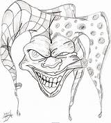 Clown Tattoo Drawing Joker Gangsta Drawings Gangster Tattoos Sketches Stencil Jester Skull Smoking Chola Head Outline Outlines Designs Face Cool sketch template