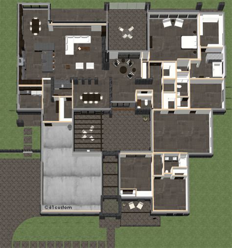 contemporary courtyard house plan custom modern house plans