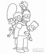 Simpsons Familias Kolorowanki Dzieci sketch template