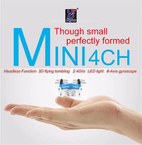 smallest mini quadcopter fy ch  axis  degree roll drone led plane model
