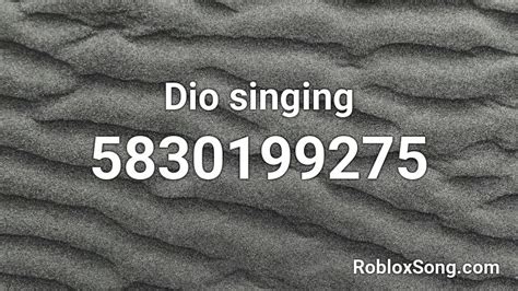 dio singing roblox id roblox  codes