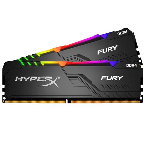 Memoria Ram Ddr4 16gb 3200mhz Kingston Hyperx Fury Rgb Kit 2x8gb Negro