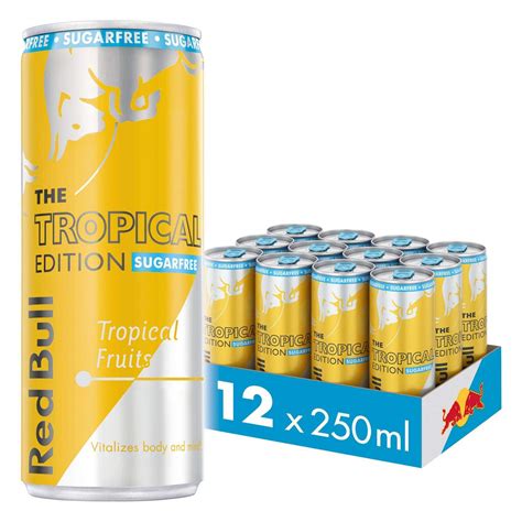 buy red bull energy drink sugar  tropical edition  ml pack