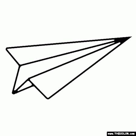 pinki flying  paper airplane coloring page   pinki flying