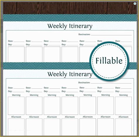 travel itinerary planner template   itinerary template