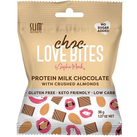 Buy Slim Secrets Choc Love Bites Milk Chocolate And Almond 36g Online At