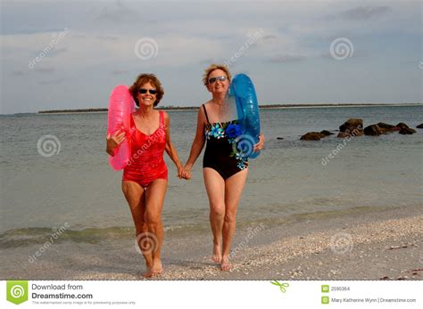 active older women at beach royalty free stock image 2595364