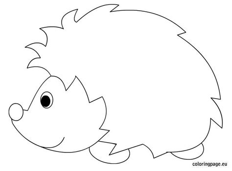 printable outline hedgehog template web picture pieces