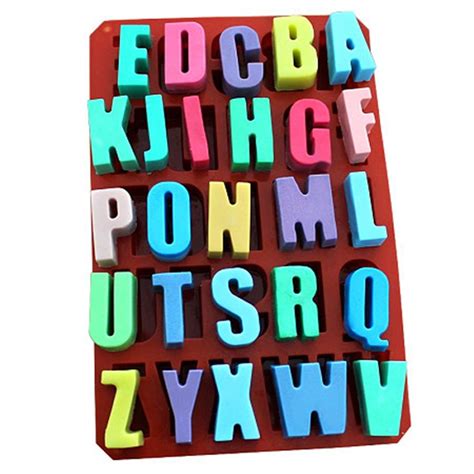 random color 26 big english alphabets letters shape diy jelly ice