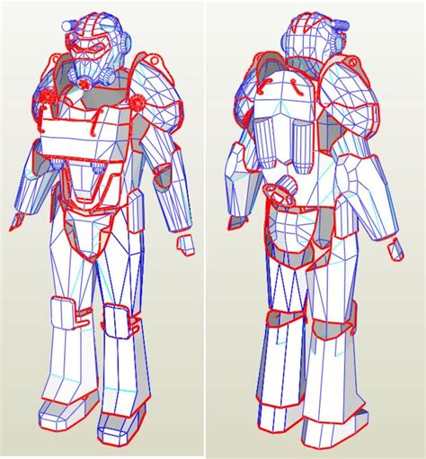 cosplay   power armor templates  cardboard etsy   power armor power armor fallout