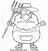 Farmer Clipart Pitchfork Cartoon Anger Coloring Waving Plump Angry Cory Thoman Vector Outlined Royalty Rf Illustrations Small 2021 Clipartof sketch template