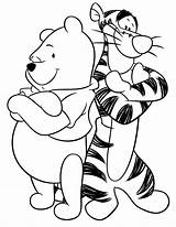 Coloring Tigger Pooh Pages Friends Popular sketch template