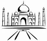 Taj Mahal Dessin Netart Arouisse Monuments sketch template