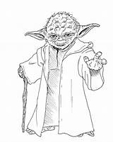 Yoda Wars Star Coloring Pages sketch template