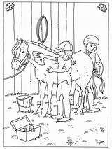 Kleurplaat Paarden Kleurplaten Paard Manege Feestje Verzorgen Bezoeken Boerderij sketch template