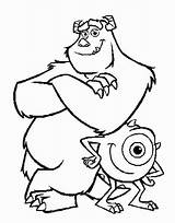 Mike Kolorowanki Wazowski Sully Monsters Ane Tokoh Demen Kolorowanka Dzieci Dla Potwory Kartun Sulley Karena sketch template