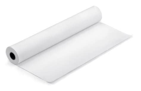 large roll  blank white paper   white background stock photo