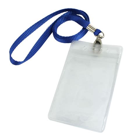 vertical clear plastic id badge card holder  neck strap  pcs  ebay
