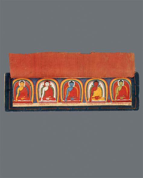 buddha manuscript page tenzing asian art