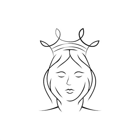 premium vector queen sketch queen outline  sketch   woman   crown   head