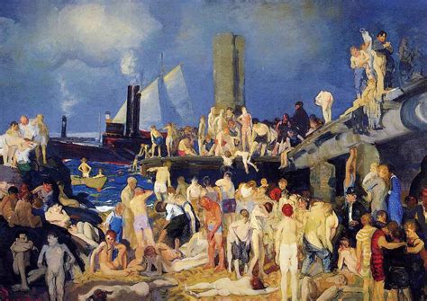 riverfront    george wesley bellows print  painting