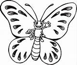 Coloring Cartoon Butterfly sketch template