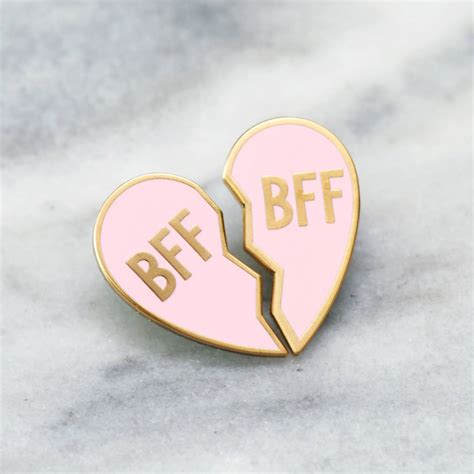 bff enamel pin set by alphabet bags