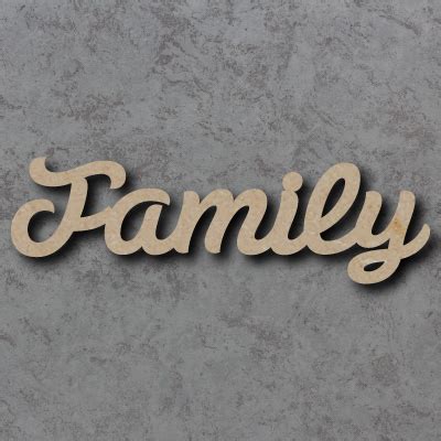 family script font wooden words