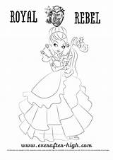 Coloring Raven Thronecoming Queen Dress High Ever After Everafter sketch template