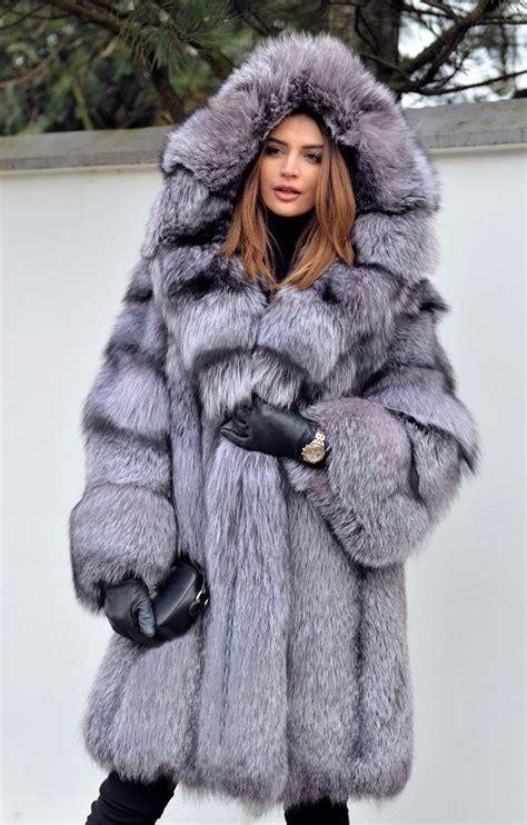 faux silver fox fur coat picsstylecom