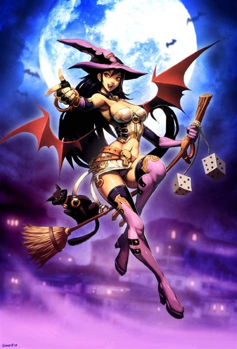 Sexy Anime Witches Moon Witch By Genzoman Fantasy Witch Dark Fantasy