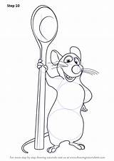 Remy Ratatouille Drawing Draw Step Rat Cartoon Simple Disney Coloring Drawings Pages Easy Drawingtutorials101 Tutorials Sketches Movies Tutorial Necessary Finishing sketch template