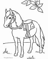 Cartoon Coloring Pages Horses Color Print Kids sketch template
