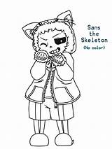 Sans Coloring Underfell Pages Undertale Template sketch template