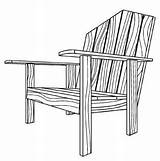 Adirondack Chair Plans Preview Patio sketch template