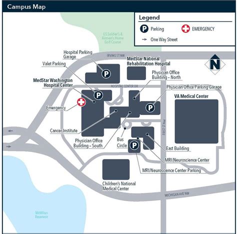 av hospital campus map