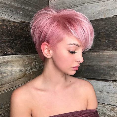 And When In Doubt Dye It Pink Short Layered Haircuts Hair Color