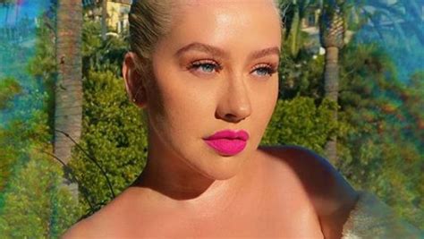 christina aguilera drops wisdom while posing completely nude
