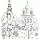 Coloring Crusade Church Prague Hall Town Knight Pskov Trinity Cathedral Pages Colorkid sketch template
