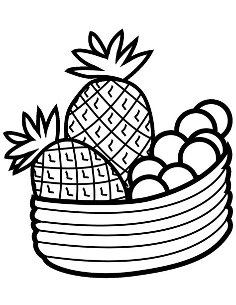 pineapple coloring pages    print