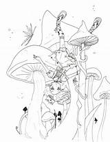 Coloring Pages Mushroom Trippy Printable Mushrooms Magic Deviantart Floating King Psychedelic Color Print Library Clipart Hippie Adults Drawing Popular Line sketch template