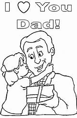 Coloring Dad Pages Daughter Father Fathers Happy Birthday Papa Printable Kids Color Print Daddy Toddlers Colouring Drawing Cards Hubpages Gifts sketch template