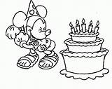 Mickey Coloring Birthday Pages Happy Mouse Baby Minnie Printable Friends Color Spongebob Precious Moments Cake Aunt Grandma Getcolorings Print Popular sketch template