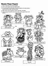 Monster Finger Puppets Mayer Mercer Little Make Scenery Paper Book 1978 Coloring Pages Critter Choose Board sketch template