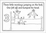 Activities Monkeys Little Book Coloring Kindergarten Napping House Math Song Bed Jumping Five Preschool Books sketch template