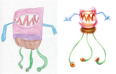 monster project monster drawing weird creatures drawing  kids
