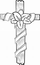 Cross Clipart Catholic Coloring Pages Kids Getdrawings sketch template