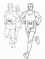 Running Kids Colouring Marathon Runners Assets2 sketch template